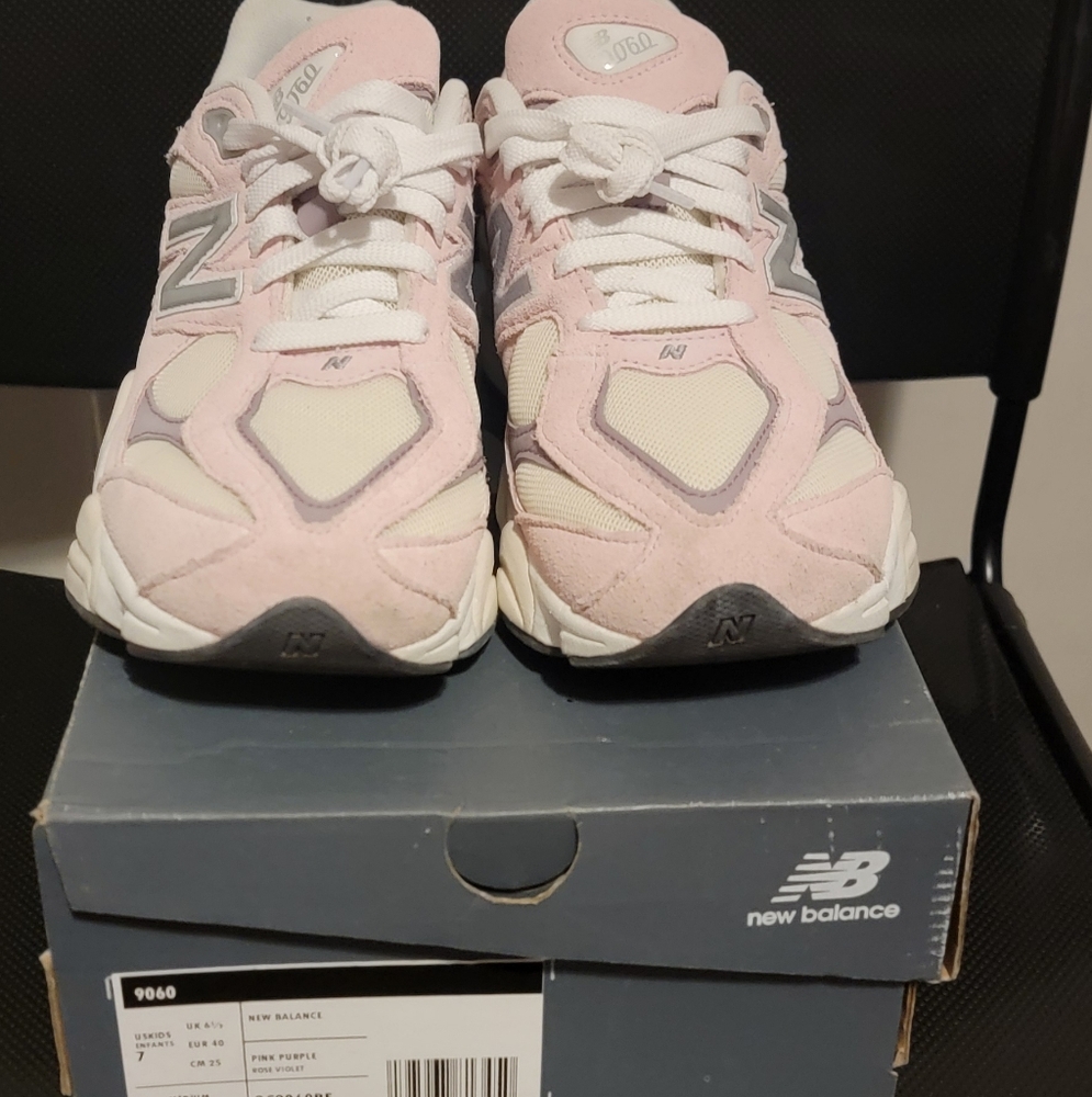 New Balance Pink and White Sneakers